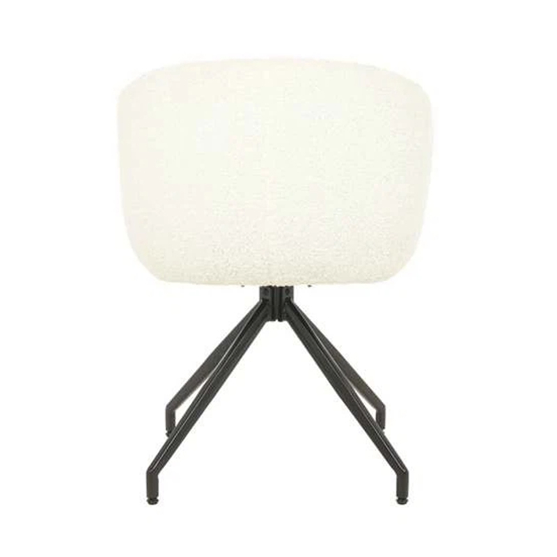 White Upholstered Living/Bedroom Room Dining Chair