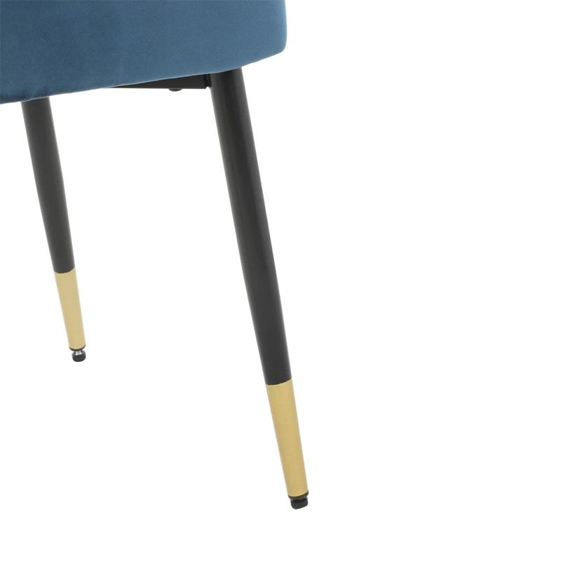 Room Furniture Nordic Velvet Dining Chairs With Metal Legs