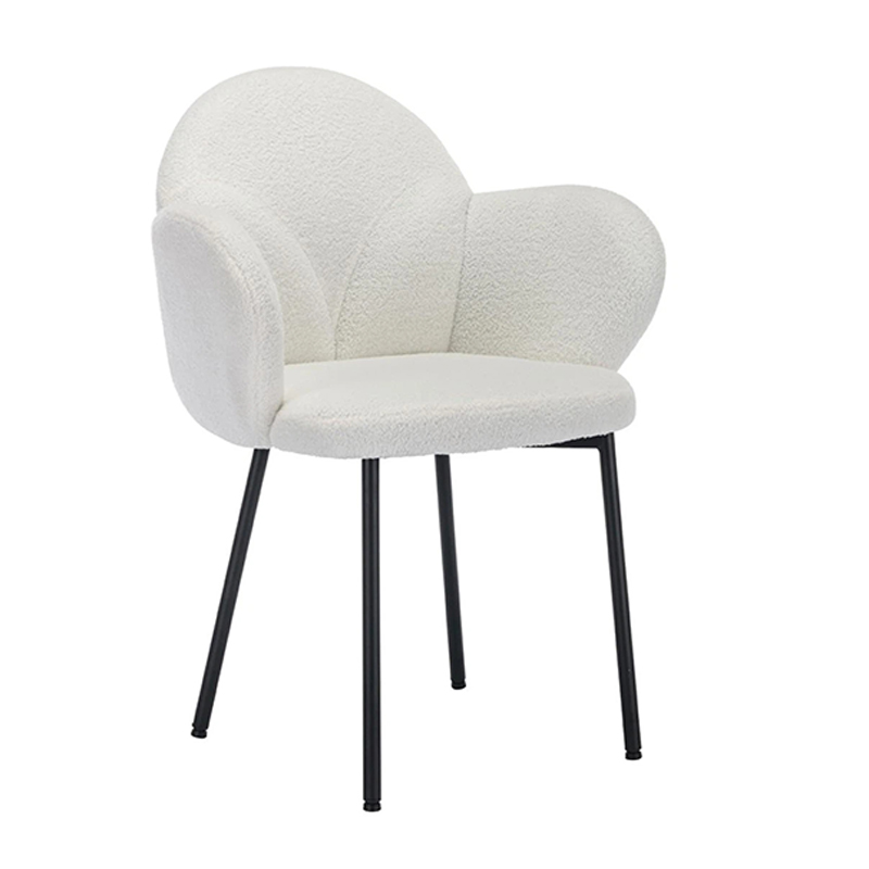 Leisure Tufted Velvet Vanity Lamb Dining Chairs