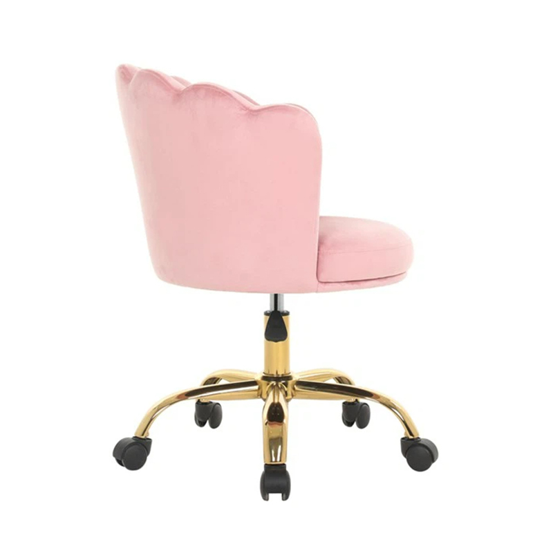 Adjustable Swivel Pink Vanity Chair For Living Room, Bedroom