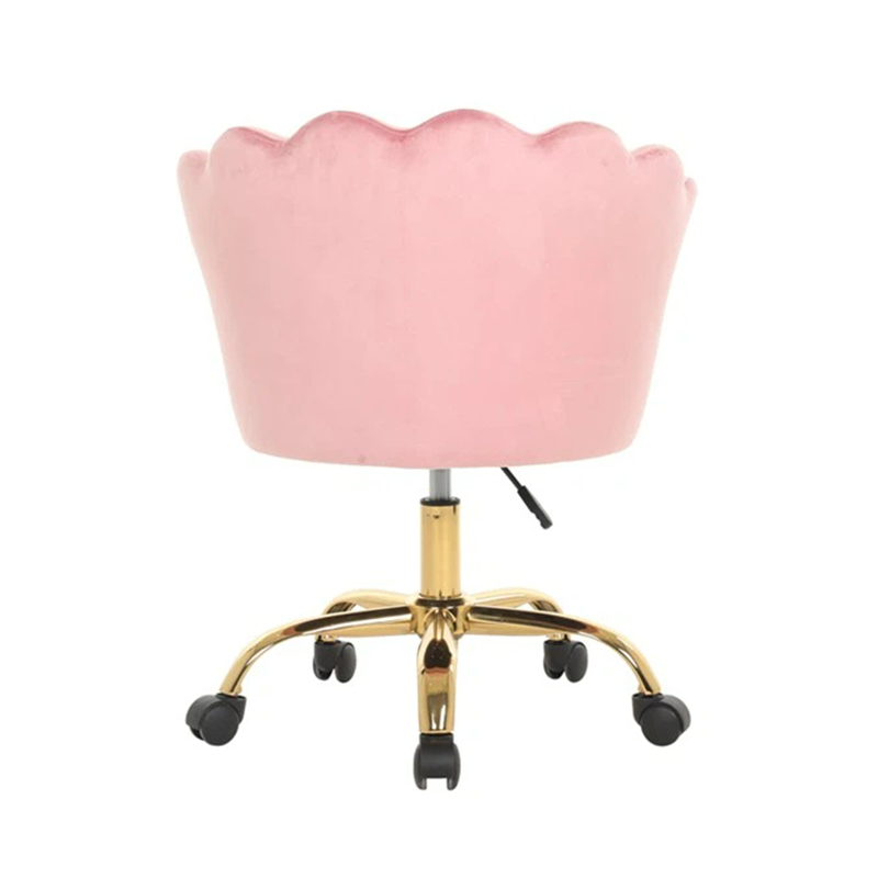 Adjustable Swivel Pink Vanity Chair For Living Room, Bedroom