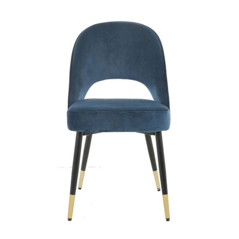 Room Furniture Nordic Velvet Dining Chairs With Metal Legs