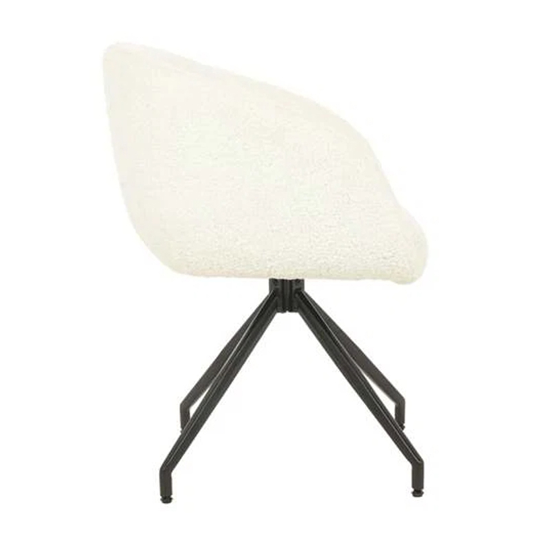 White Upholstered Living/Bedroom Room Dining Chair