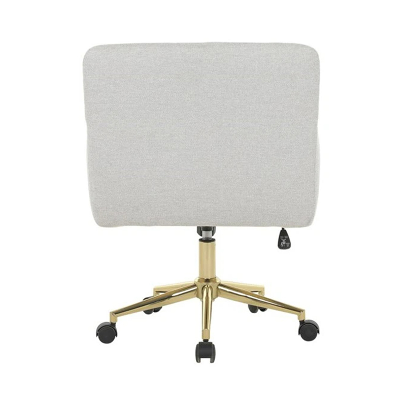 Gray Fabric Swivel Lounge Chair Upholstered Desk Chair