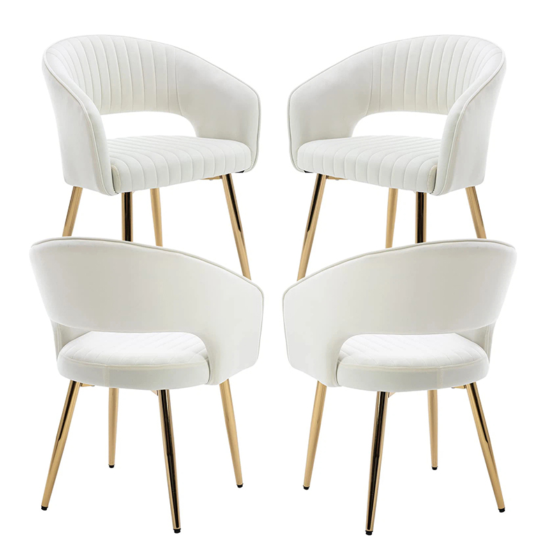 Modern White Dining Chairs Armchair Living Room Kitchen Chair