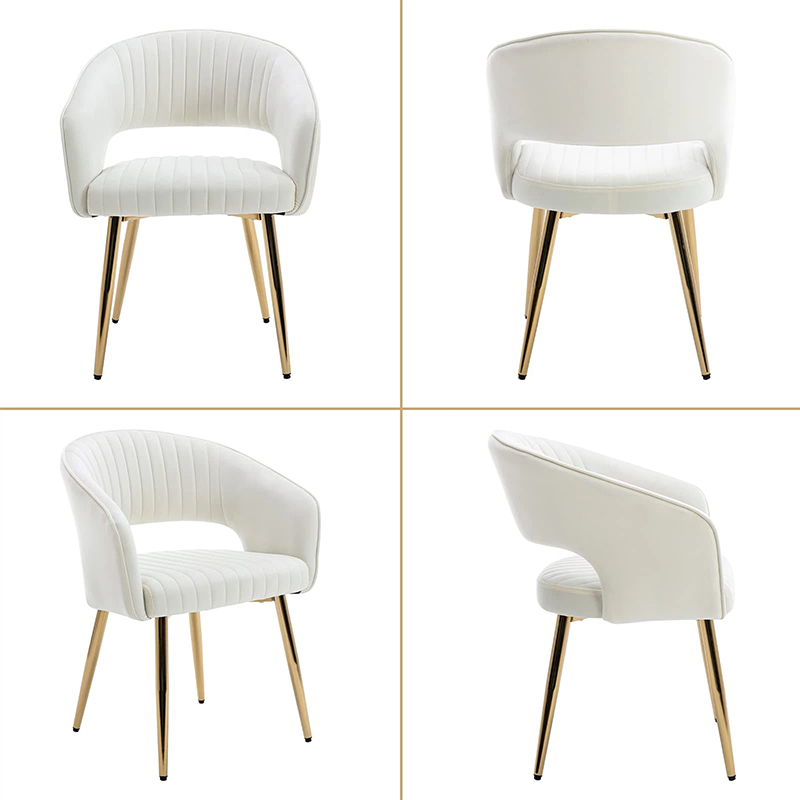 Modern White Dining Chairs Armchair Living Room Kitchen Chair