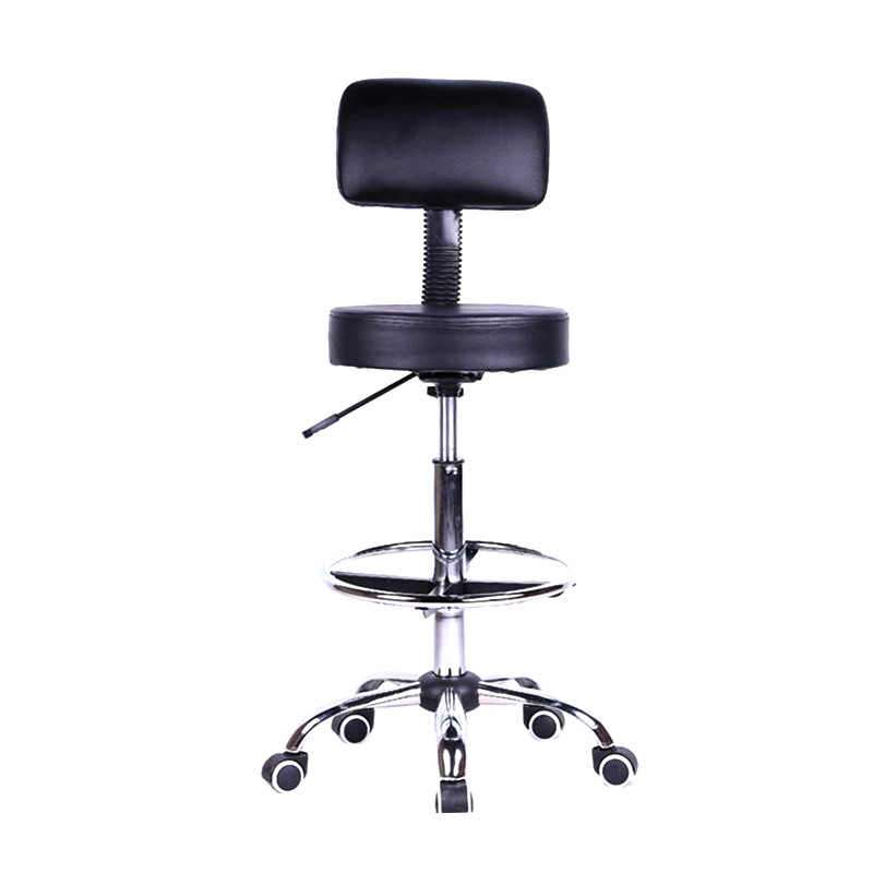 PU Leather Swivel Round Drafting Home Work Chair