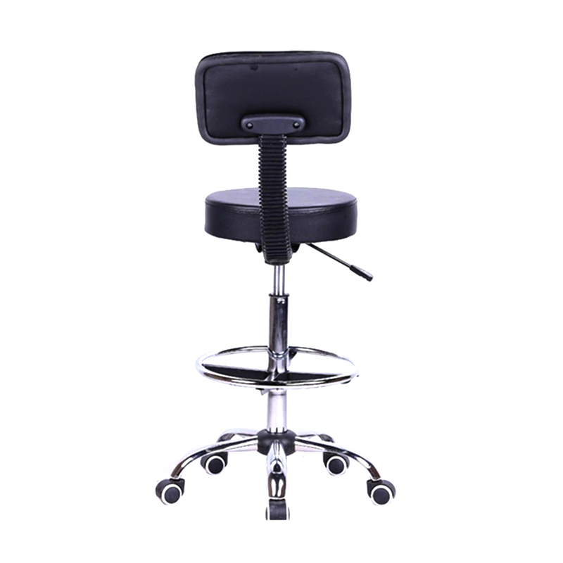 PU Leather Swivel Round Drafting Home Work Chair