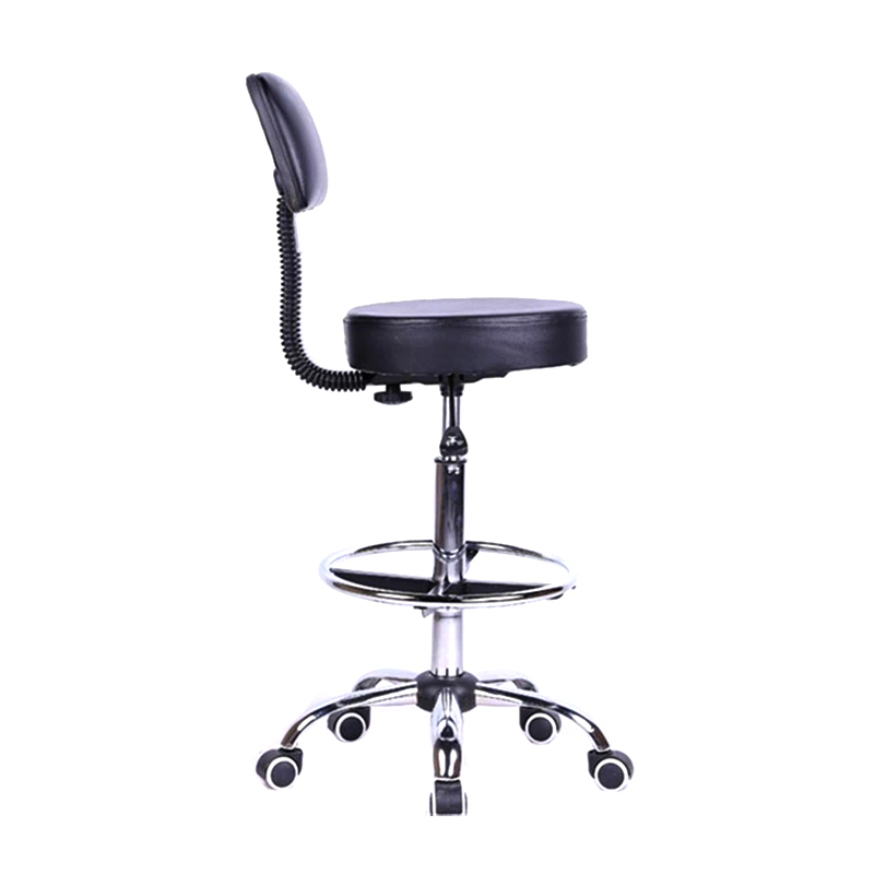 PU Leather Swivel Round Drafting Home Work Chair