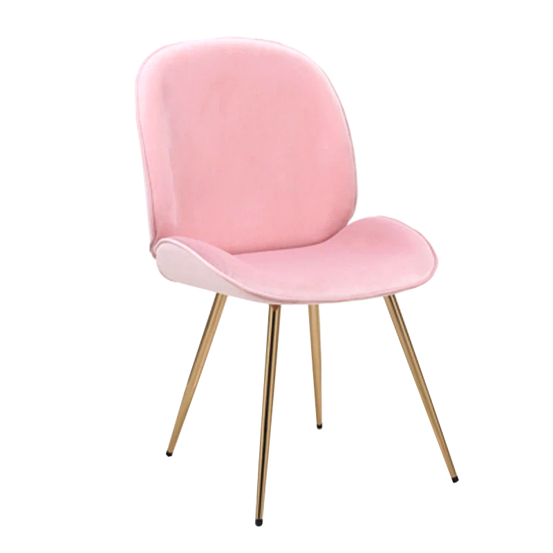 Pink Hotel Dining Chair Fabric Armchair Restaurant Chairs