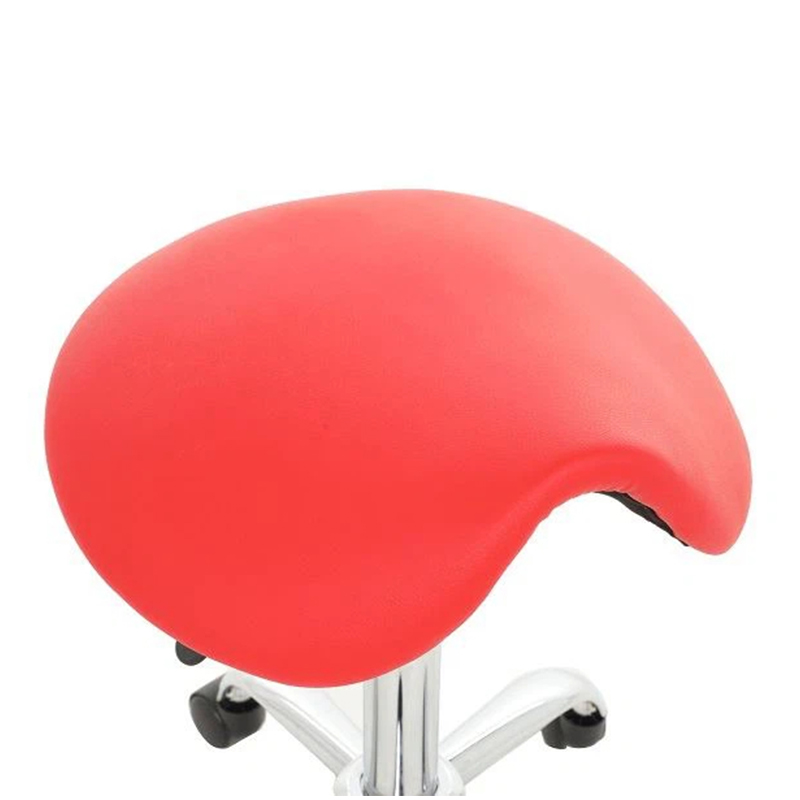 Ergonomic Swivel Height Salon Saddle Stool With Wheels