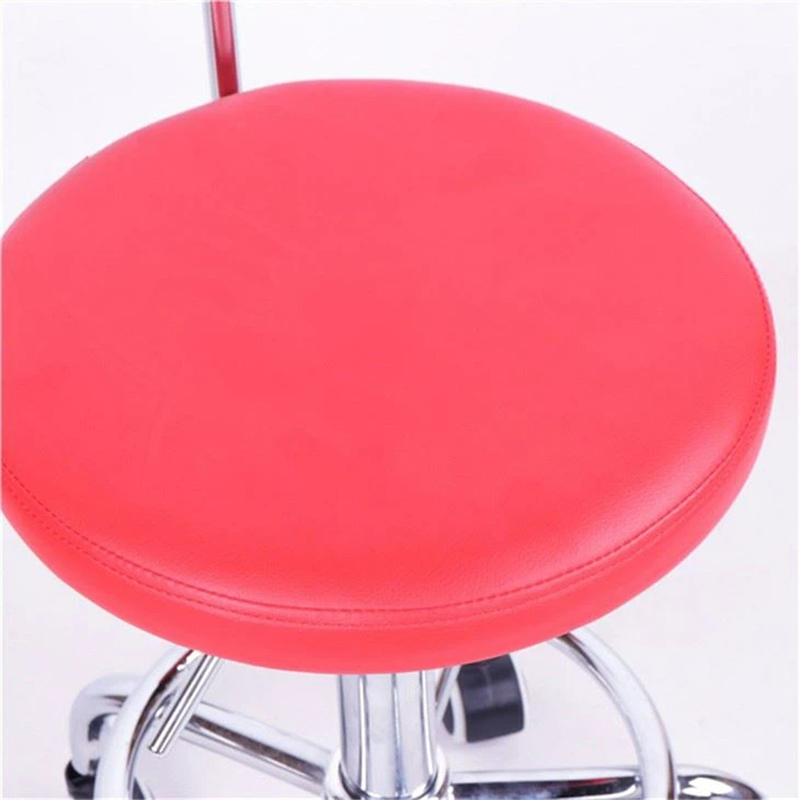 Red PU Leather Height Adjustable Salon/Round Bar Stools