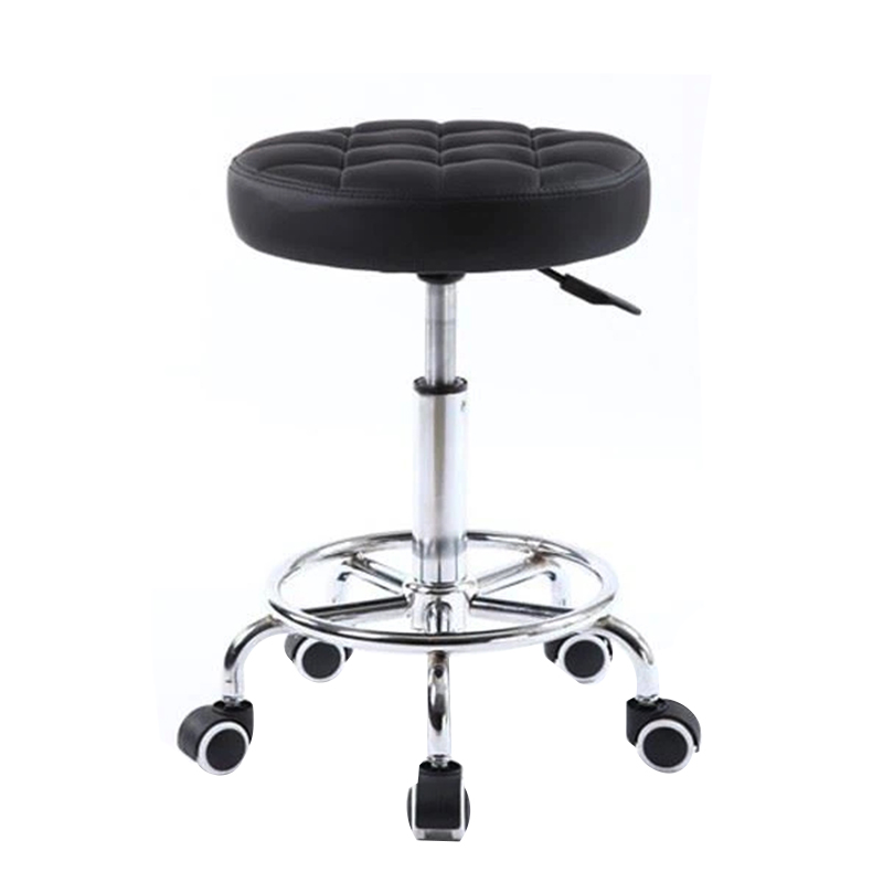 Black/White Rolling Massage Stool Pedicure stools