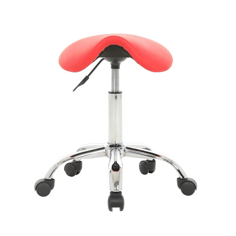 Ergonomic Swivel Height Salon Saddle Stool With Wheels