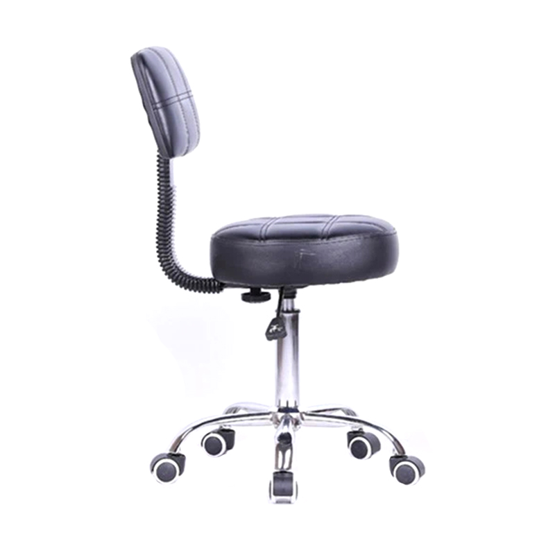 Black Adjustable Rotation Salon Stools With Backrest