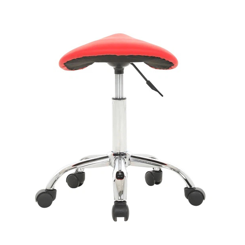 Ergonomic Swivel Height Salon Saddle Stool With Wheels