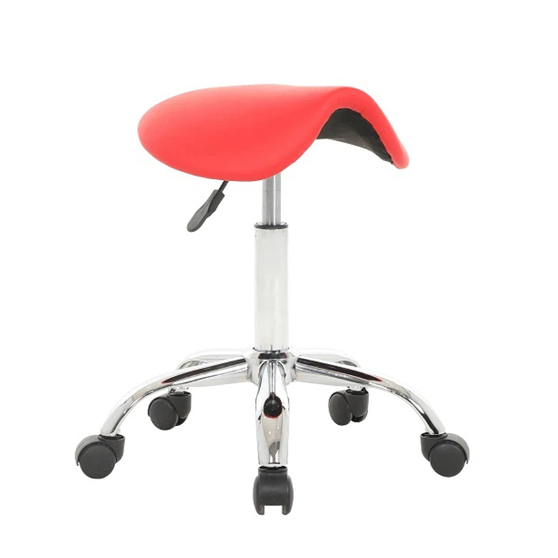 Ergonomic Swivel Height Salon Saddle Stool With Wheels