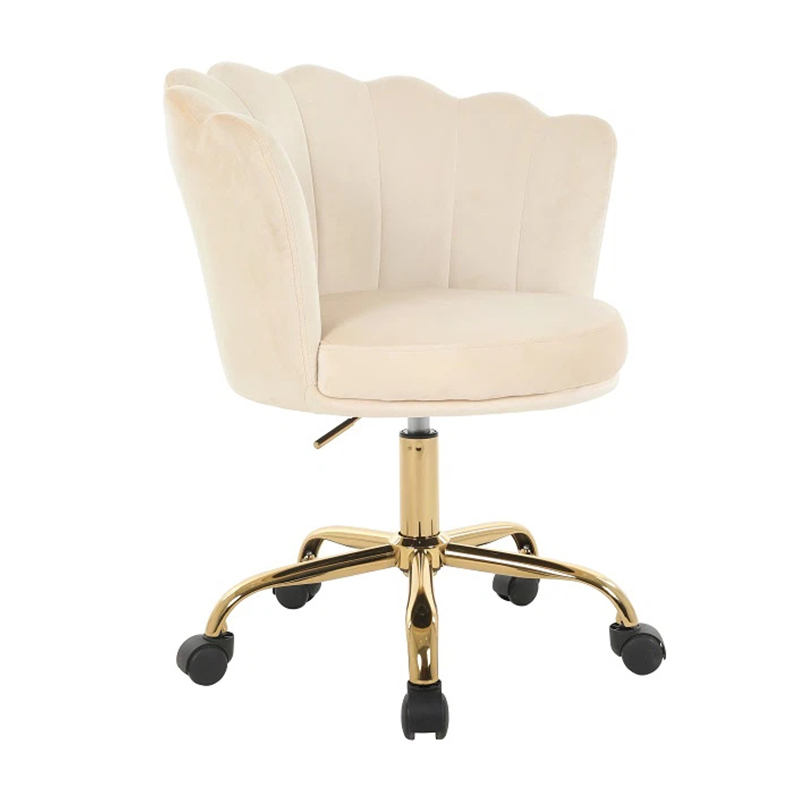 Velvet Fabric Or PU Leather Leisure Chair With Wheels