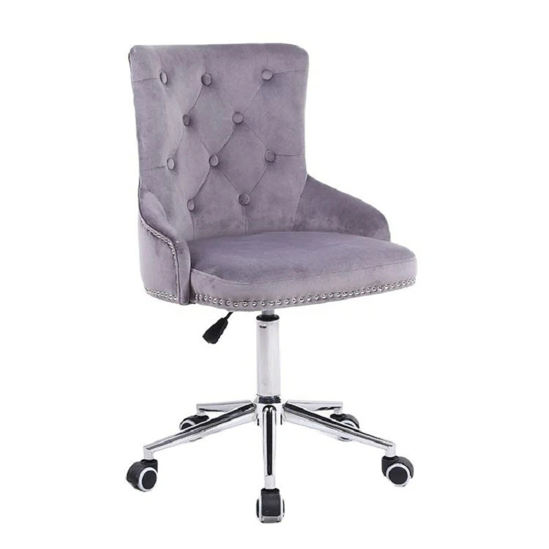 High Back Round Rolling Stool Swivel Home Office Chair