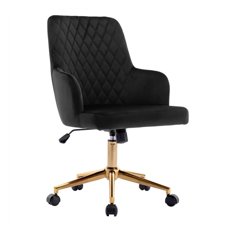 Black Velvet Ergonomic Swivel Executive Office Chair